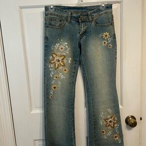Angels Jeans Embroidered Vintage Pants.  Size 1